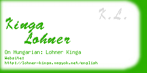 kinga lohner business card